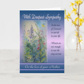 Carte Perte de la mère - avec la plus profonde sympathie (Fleur jaune)