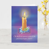 Carte Perte de la soeur Premier Anniversaire Bougie reli (Fleur jaune)