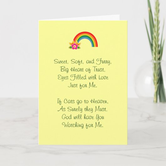 Carte Perte de la sympathie du chat animal de compagnie (Devant)