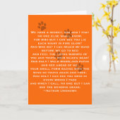 Carte Perte de la Sympathie du Chien+Poème (Fleur jaune)