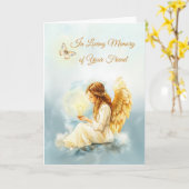 Carte Perte de l'ami Sympathy Ange Bougie Papillon (Fleur jaune)