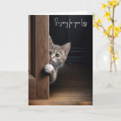 Carte Perte de l'animal de compagnie Sympathie Kitten Pe (Fleur jaune)