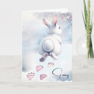Carte Perte de lapin de compagnie avec empreintes de pat