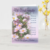 Carte Perte de mère - avec la sympathie la plus profonde (Fleur jaune)