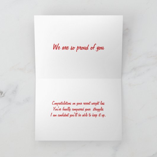 Carte perte de poids (Intérieur)