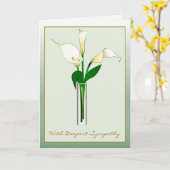 Carte Perte de sympathie de frère de nous : Calla Lilies (Fleur jaune)