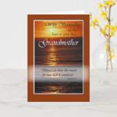 Carte Perte de sympathie de grand-mère, coucher de solei (Fleur jaune)