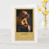 Carte Perte de sympathie de l'animal de compagnie ou de  (Fleur jaune)