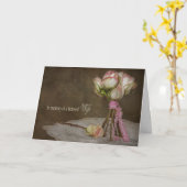 Carte Perte de sympathie du Bouquet Rose de la femme (Fleur jaune)