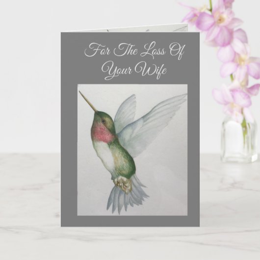 Carte Perte De Votre Femme Sympathie La Plus Profonde (Orchidée)