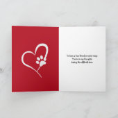 Carte Perte des empreintes et du coeur des animaux de co (Intérieur)