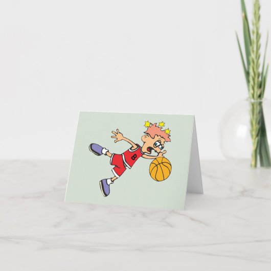 Carte Perte drôle de ballon de basket (Devant)