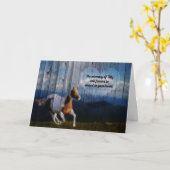 Carte Perte du cheval Thème Occidental Ajouter Nom Anima (Fleur jaune)