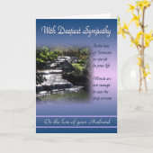 Carte Perte du mari - avec une profonde sympathie (Fleur jaune)