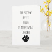 Carte Perte d'un animal de compagnie (Fleur jaune)