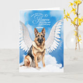 Carte Perte d'un berger allemand chien animal de compagn (Fleur jaune)