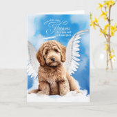 Carte Perte d'un canard jaune Labradoodle chien Sympathi (Fleur jaune)