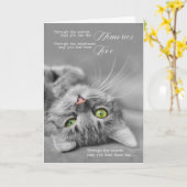 Carte Perte d'un chat animal de compagnie Sympathy Argen (Fleur jaune)