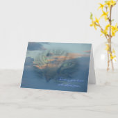 Carte Perte d'un chat. Perte d'un animal. Condoléances (Fleur jaune)