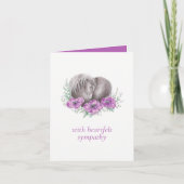 Carte Perte d'un cheval coquelicot aquarelle (Devant)