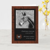 Carte Perte d'un cheval Occidental Brown animal de compa (Fleur jaune)