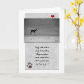 Carte Perte d'un chien de plage thème animal de compagni (Fleur jaune)