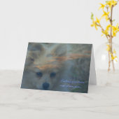 Carte Perte d'un chien. Perte d'un animal. Condoléances (Fleur jaune)