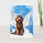 Carte Perte d'un chocolat Labradoodle Chien Animaux de c (Devant)
