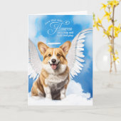 Carte Perte d'un Pembroke Welsh Corgi Chien Sympathie po (Fleur jaune)