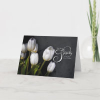 Perte d'un père Sympathie Tulipes blanches