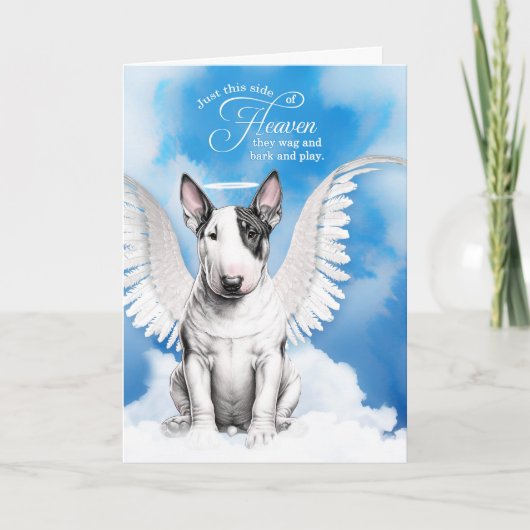 Carte Perte d'un taureau Terrier Chien Angel animal de c (Devant)