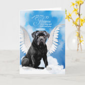 Carte Perte d'une Canne Corso Chien Angel Animaux Sympat (Fleur jaune)