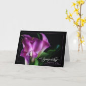 Carte Perte d'une épouse Sympathie violette Calla Lily s (Fleur jaune)