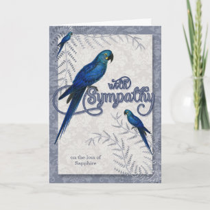 Carte Perte d'une Hyancinthe d'oiseaux Macaw Pet Sympath