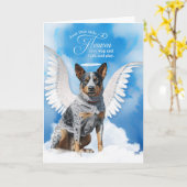 Carte Perte d'une sympathie de chien de bétail australie (Fleur jaune)