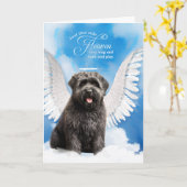 Carte Perte d'une sympathie de chien de chien de Bouvier (Fleur jaune)