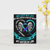 Carte Perte En Mémoire De Ma Belle-Sœur Sensibilisation  (Fleur jaune)