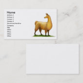 Carte péruvienne de profil de lama (Devant / Derrière)