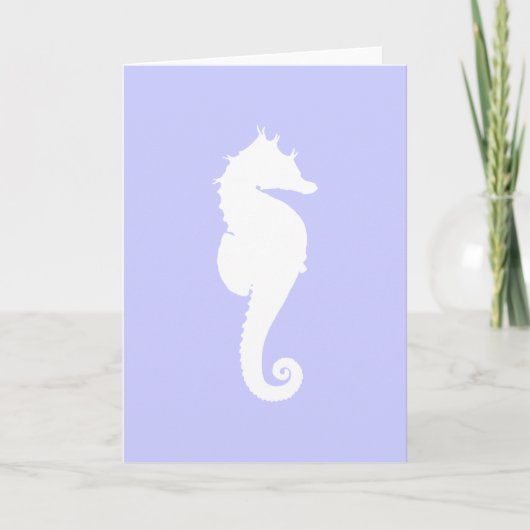 Carte Pervenche et hippocampe blanc (Devant)