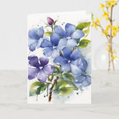 Carte Pervenche - Fleurs à l'aquarelle (Fleur jaune)