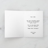 Carte Perzonalisable Mignonne Vert Sobriété Noël (Intérieur)