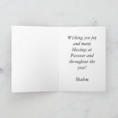 Carte Pesach Passover Jewish (Intérieur)