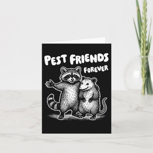 Carte Pest Friends Forever Blanc Imprimer (Devant)