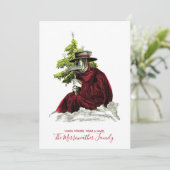 Carte Peste, docteur Père Noël. Baby It's Covid Dehors (Debout devant)