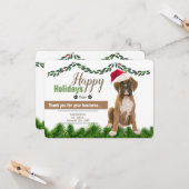Carte Pet Business Noël Joyeux Fêtes (Devant/Arrière en situation)