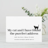 Carte Pet Cat Nouvelle adresse Nous avons déplacé Faire- (Debout devant)