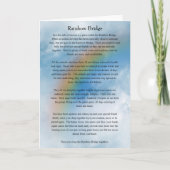 Carte Pet chien chat Rainbow Bridge Sympathie (Devant)