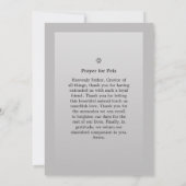 Carte Pet Memorial 5"x7" Gris Photo moderne (Dos)