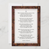 Carte Pet Memorial 5 x 7 - Empreintes Brown (Dos)