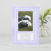 Carte Pet Memorial 5x7 - Empreintes bleu paradisia (Debout devant)